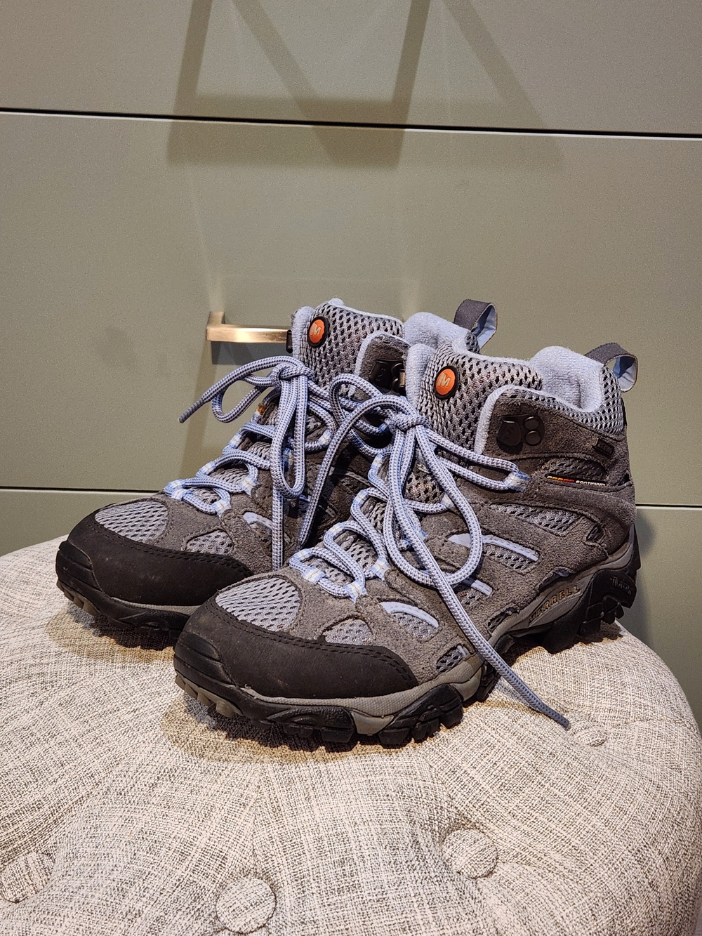 Women's Merrell Moab2 Gray Hiking Boots - Trail Shoes